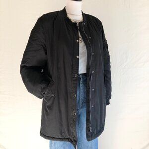 Black Utility Bomber Coat Size L